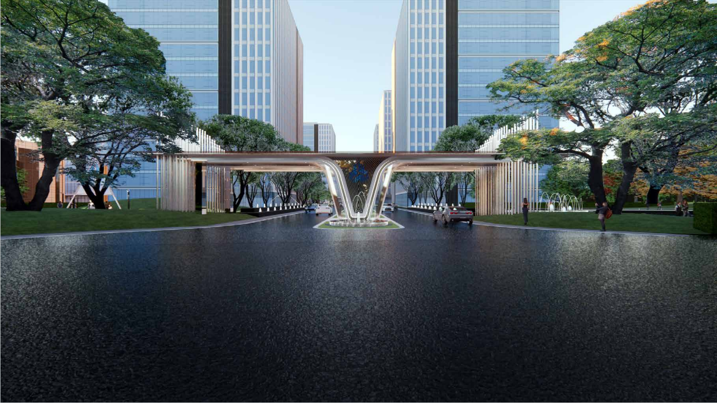 至大建筑 企业园区景观图