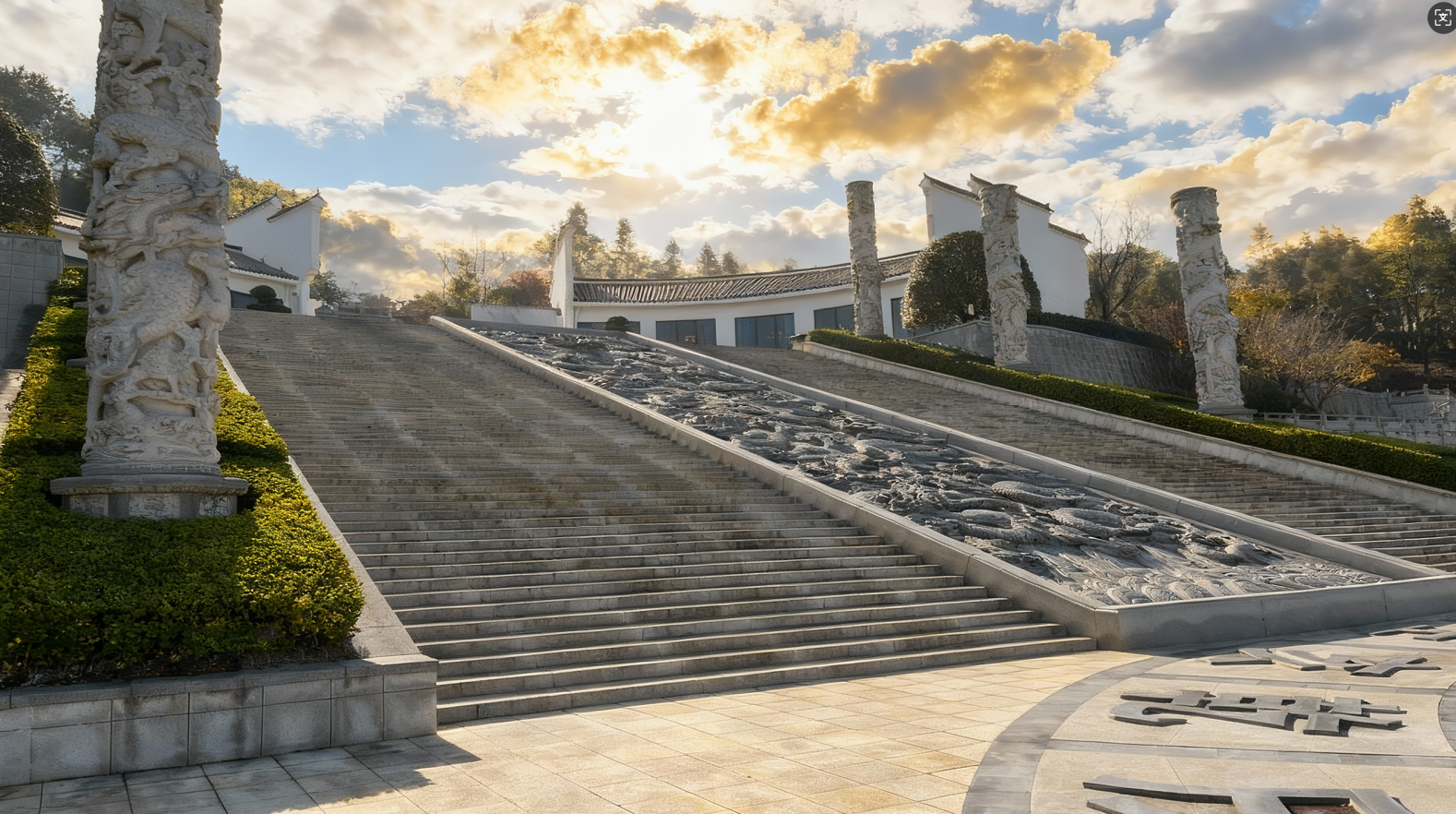 故丘公墓 陵园台阶图